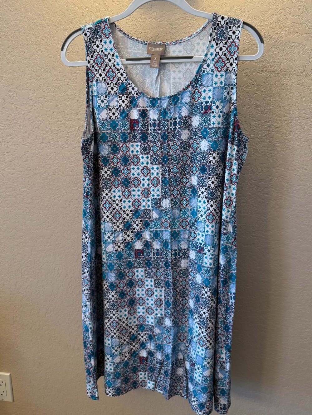 Chico's size 3 dress blues and teal